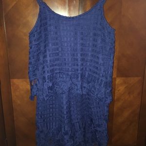 Navy blue crotchet romper 💙